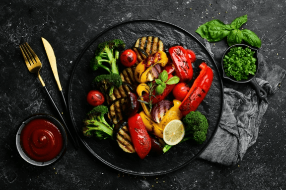 Légumes grillés à l'huile d'olive et aux herbes de Provence - Les Flammes de l'Ouest