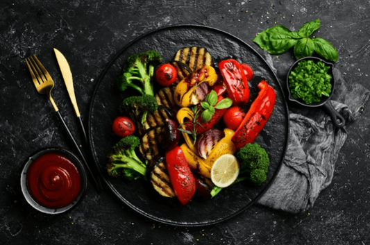 Légumes grillés à l'huile d'olive et aux herbes de Provence - Les Flammes de l'Ouest
