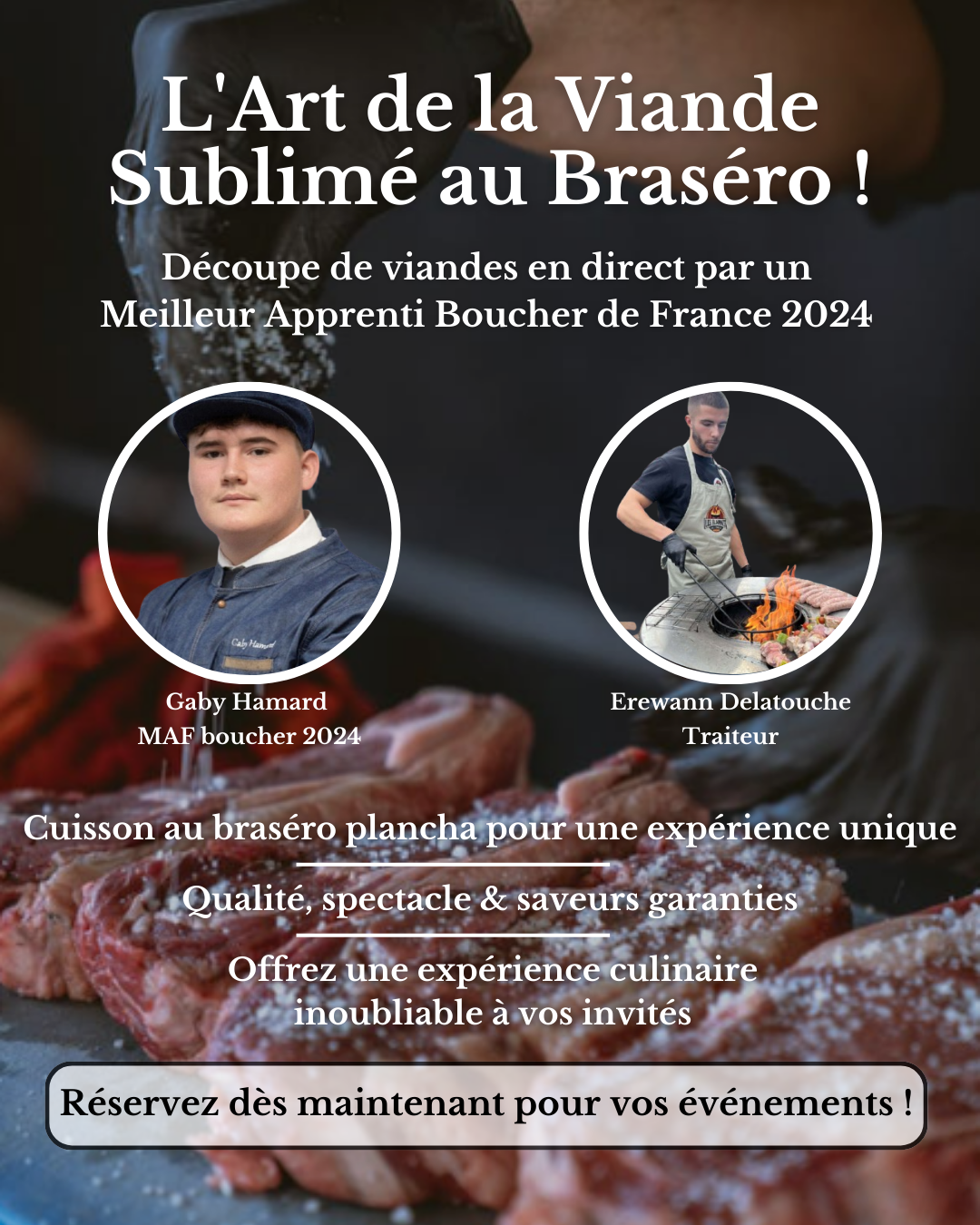 MAF 
Meilleur Apprenti de France
Découpe de viande 
Traiteur
braséro plancha