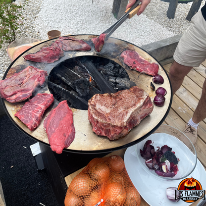 braséro plancha charbon oignon viande rouge soirée apéro